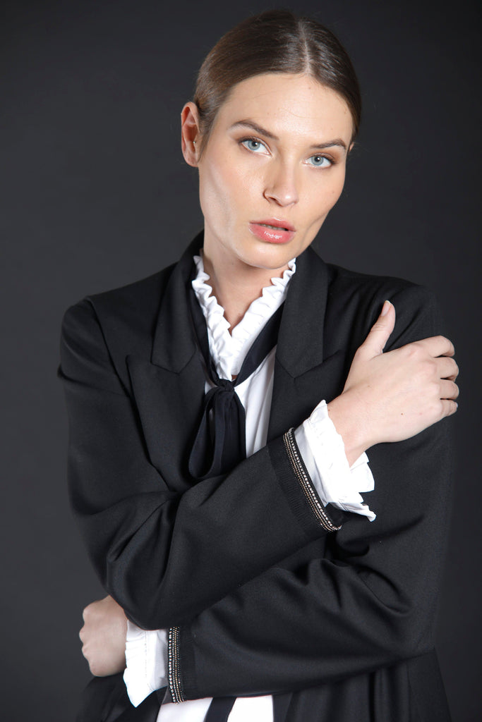 Bild 1 von Damen-Blazer aus Wolle und Viskose schwarz Modell Letizia von Mason’s