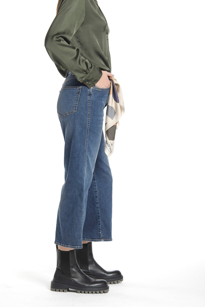 Bild 4 Damenjeans mit 5 Taschen aus Stretch-Denim-Material NavyBlau Modell Samantha von Mason's 